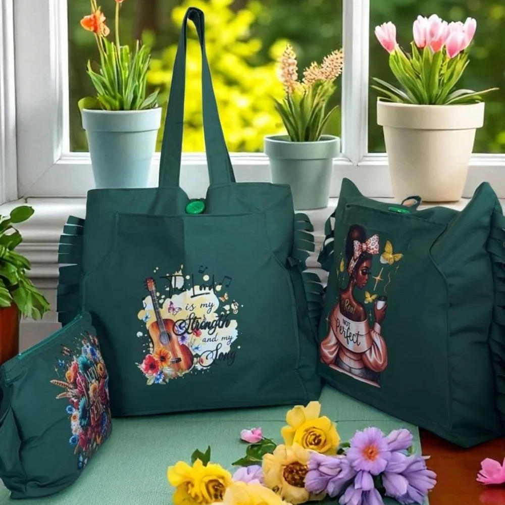 Emerald Green Canvas Tote Collection